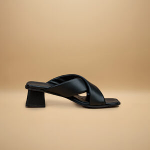 ART.26056 SANDALO DONNA IN NAPPA INCROCIATA CON TACCO